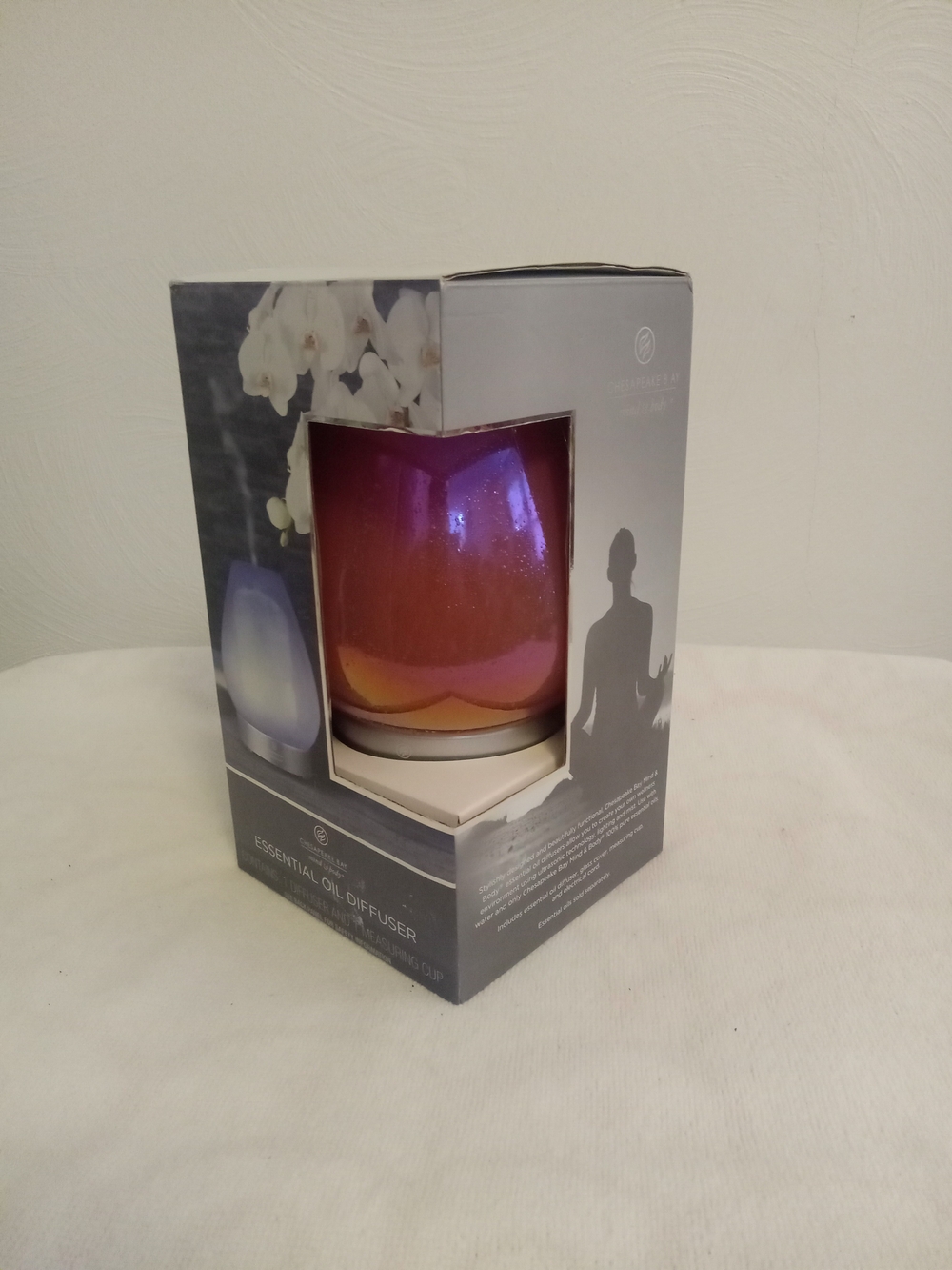 Chesapeake Bay Iridescent Pink-Orange Essential Oil Diffuser